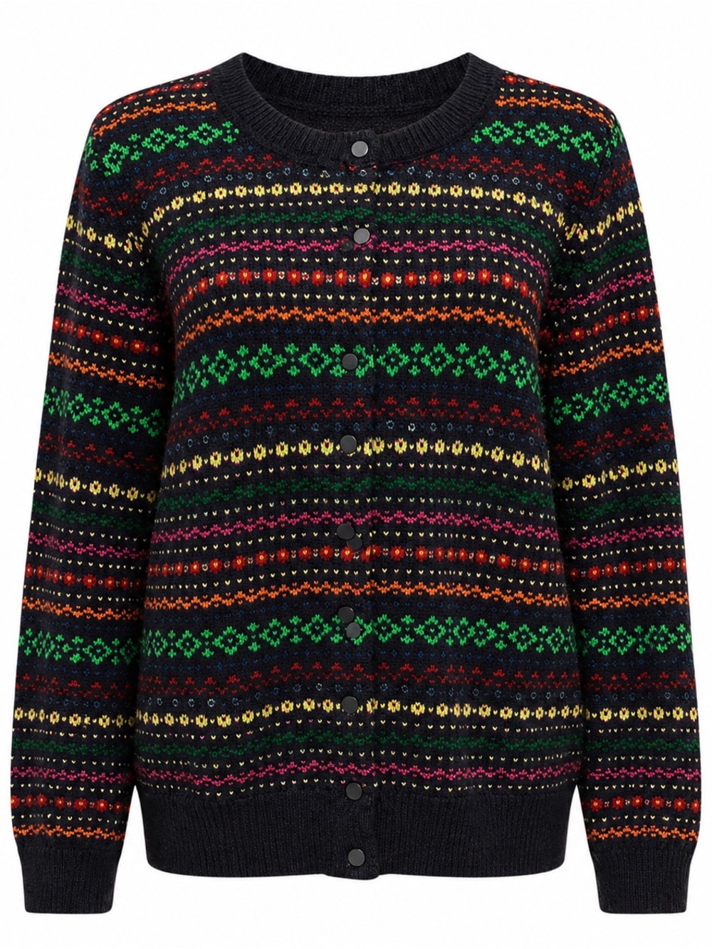 Talbots Fair Isle Button-Front Sweater XLP